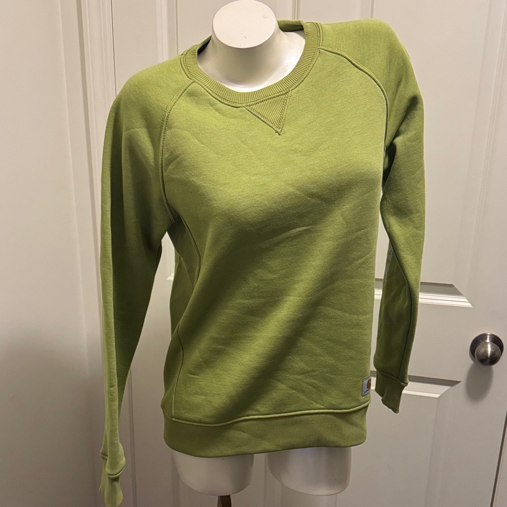 Carhartt Women's Lime Green Crew Neck Sweater